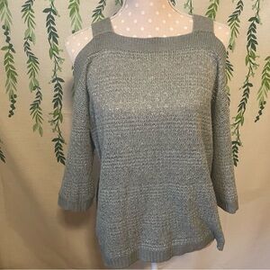 Size S Gray Hayden Open Shoulder Sweater D1